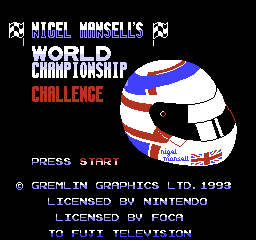 World Champ title screen for NES